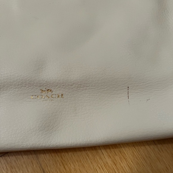 Coach White Leather Derby Tote F58660 - Picture 2 of 16